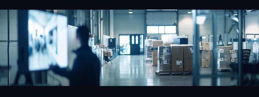 a sleek, modern office environment showcases a team of professional movers in crisp uniforms, coordinating logistics on digital devices while a large screen displays real-time gps tracking updates, emphasizing the seamless booking process and commitment to reliability embodied by next door movers.