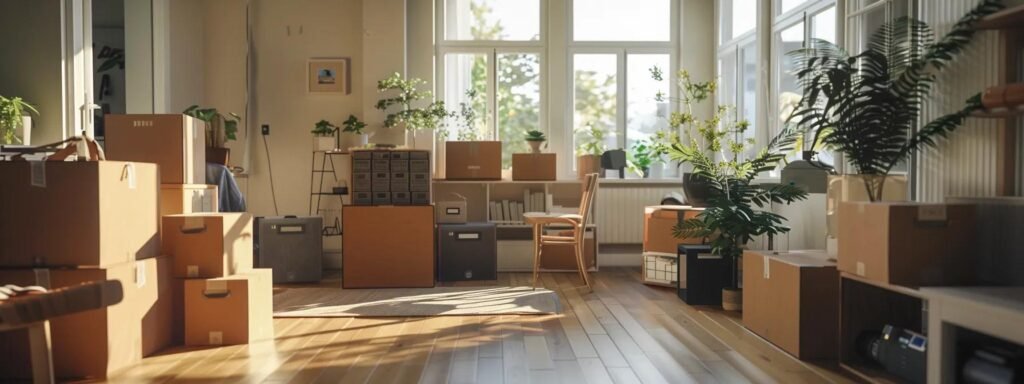 a meticulously organized urban apartment filled with expertly labeled boxes and packing materials showcases a tailored approach to relocation, reflecting the unique challenges of a personalized moving experience.