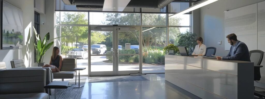 a professional moving consultant reviews detailed estimates and service agreements with a client in a sleek, modern office, conveying a sense of trust and clarity in the relocation process.