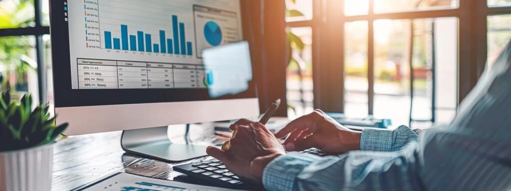 a sleek, modern office environment featuring a detailed cost breakdown chart on a digital screen, with a professional consultant discussing flexible moving package options with a client, highlighting the intricacies of atlantic highlands nj moving company expenses.