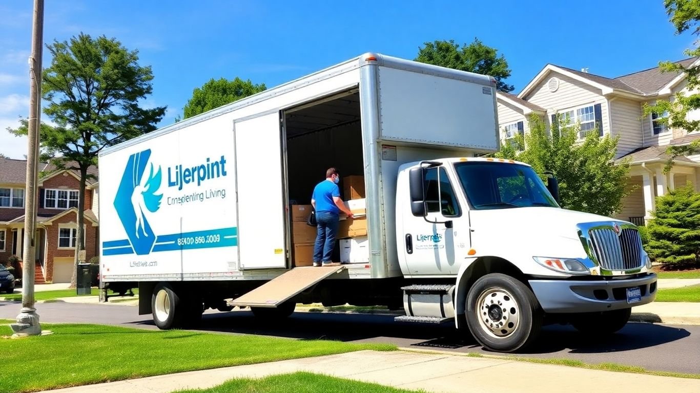 Interstate movers loading a truck in Freehold, NJ.