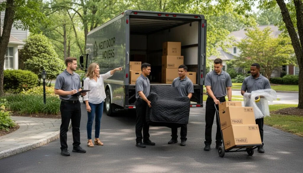 professional movers packing